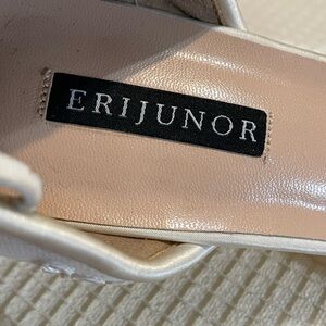 ERIJUNOR Women's Sophisticated Cream Heels